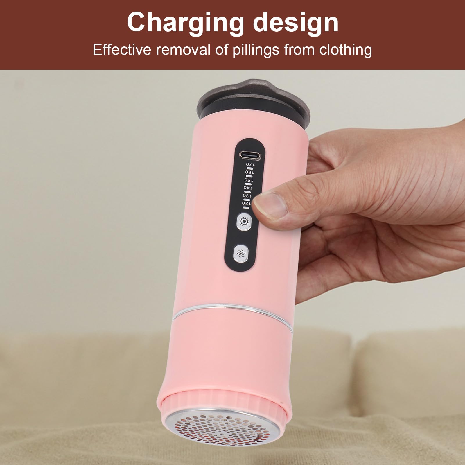 CDQL Afeitadora de Telas, Removedor de Pelusas Recargable, Removedor de Pelusas, Multifunción, Recargable, Portátil, Eléctrico, para Viaje, Plancha de Vapor para Ropa (Rosado)