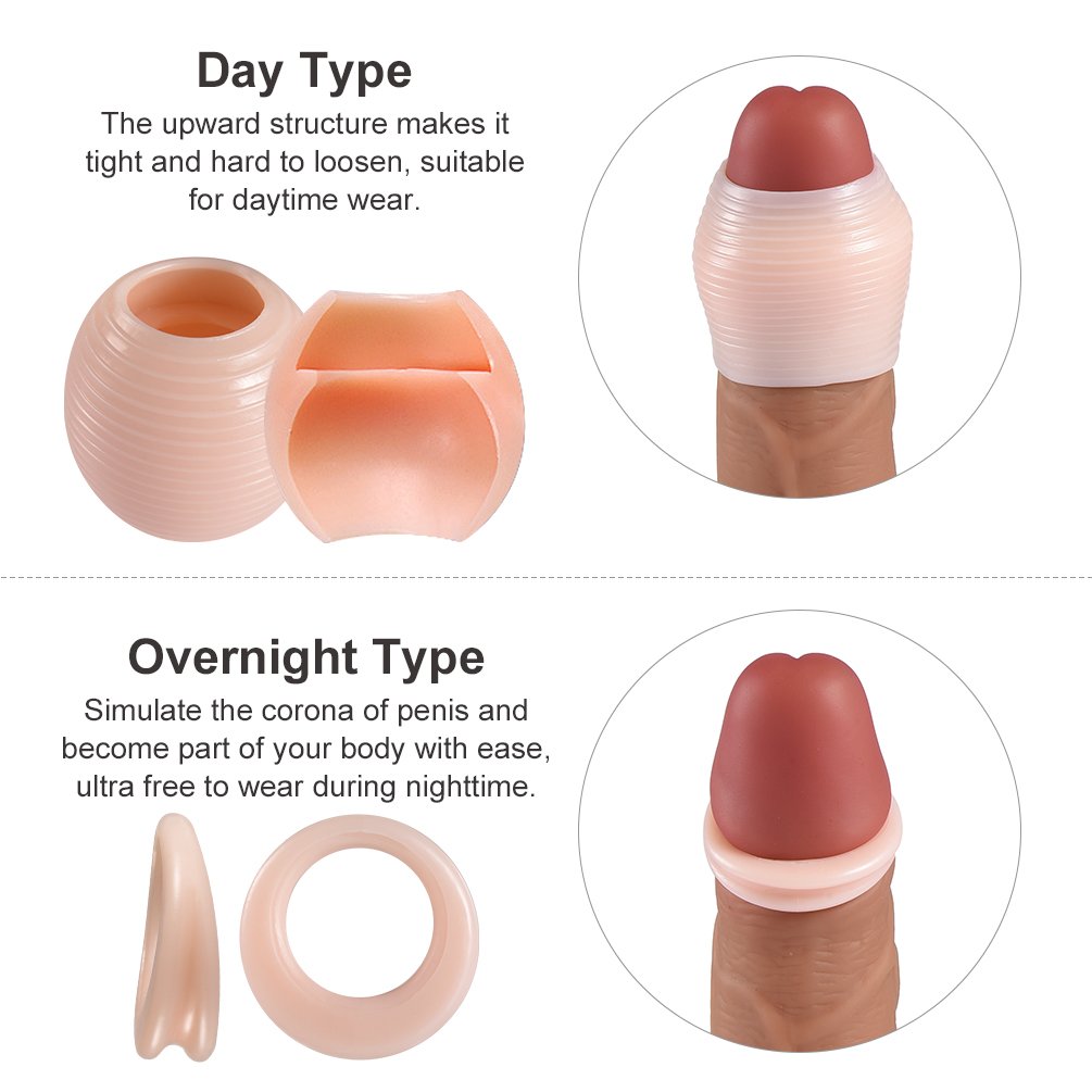 utimi silikon penisring UTIMI Penis Ring Silicone Penis Foreskin Retention Rings Men's Acorn Ring  Set Elastic Cockring Day + Night + Sport TPE Cock Ring for Increasing  Potency Washable Tap Ring Set of 3 :
