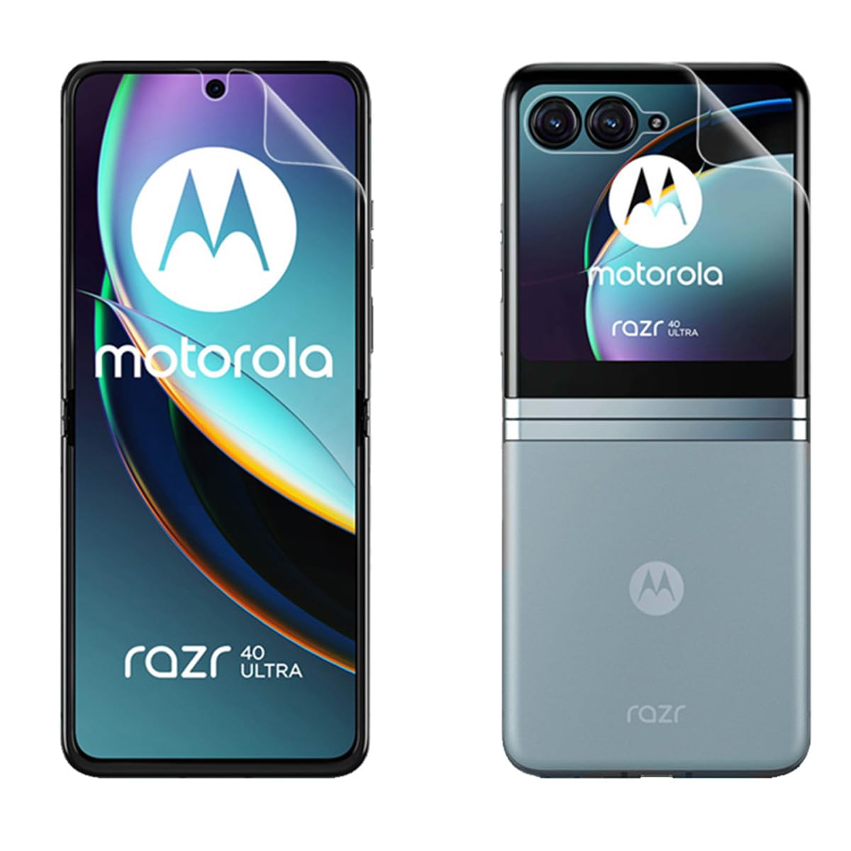 SOMEFUN【2 Pieces Screen Protector Compatible with Motorola Razr 40 Ultra (6.9") Soft TPU Hydrogel Protective Film [Not Tempered Glass][High Sensitivity][HD Transparent][Anti-scratch]