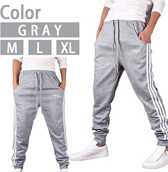  グレー ジャージパンツ トラックパンツ メンズ ロングパンツ ラインパンツ ジャージ 下