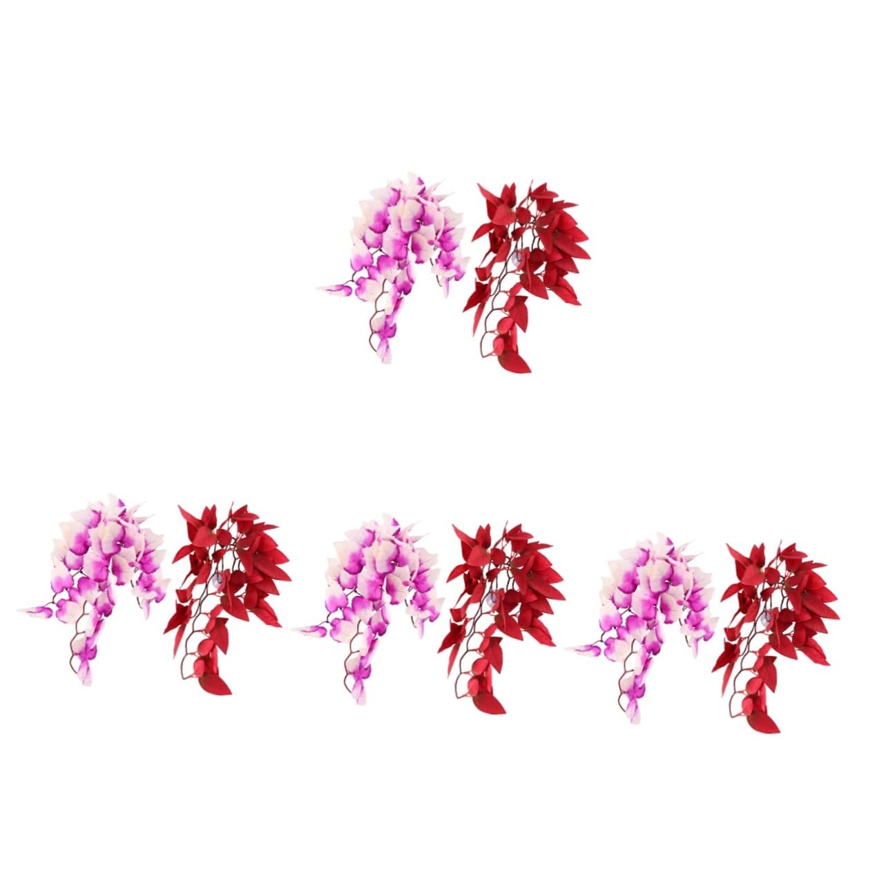 Milisten 4 Ensembles Aménagement Paysager pour Animaux De Compagnie Plantes en Rotin pour Terrarium De Reptiles Décoration Accessoires pour Gecko Accessoires pour Tortues Plante 2 pièces * 4