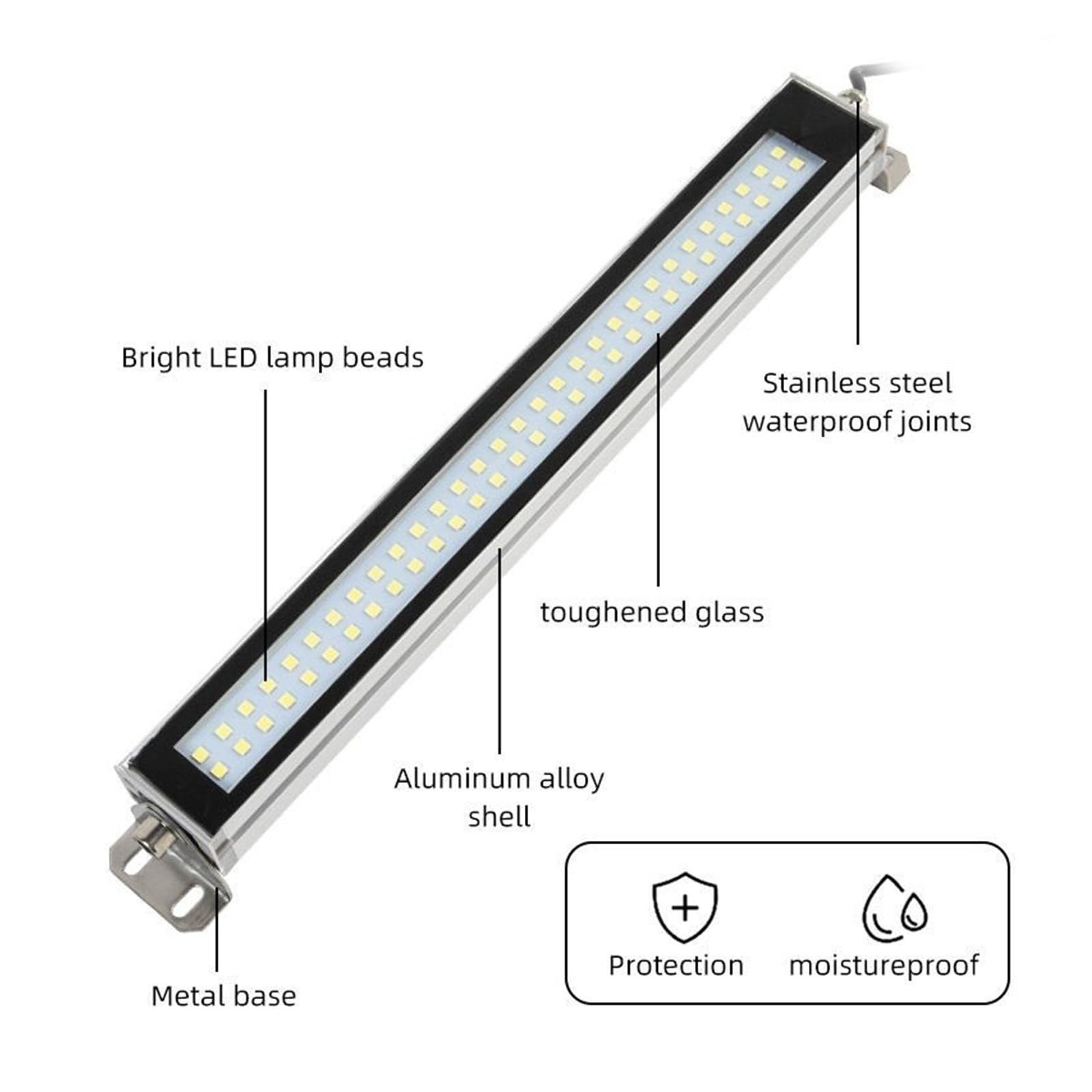 22-95CM DC AC Werkzeugmaschinenbeleuchtung IP67 Wasserdicht