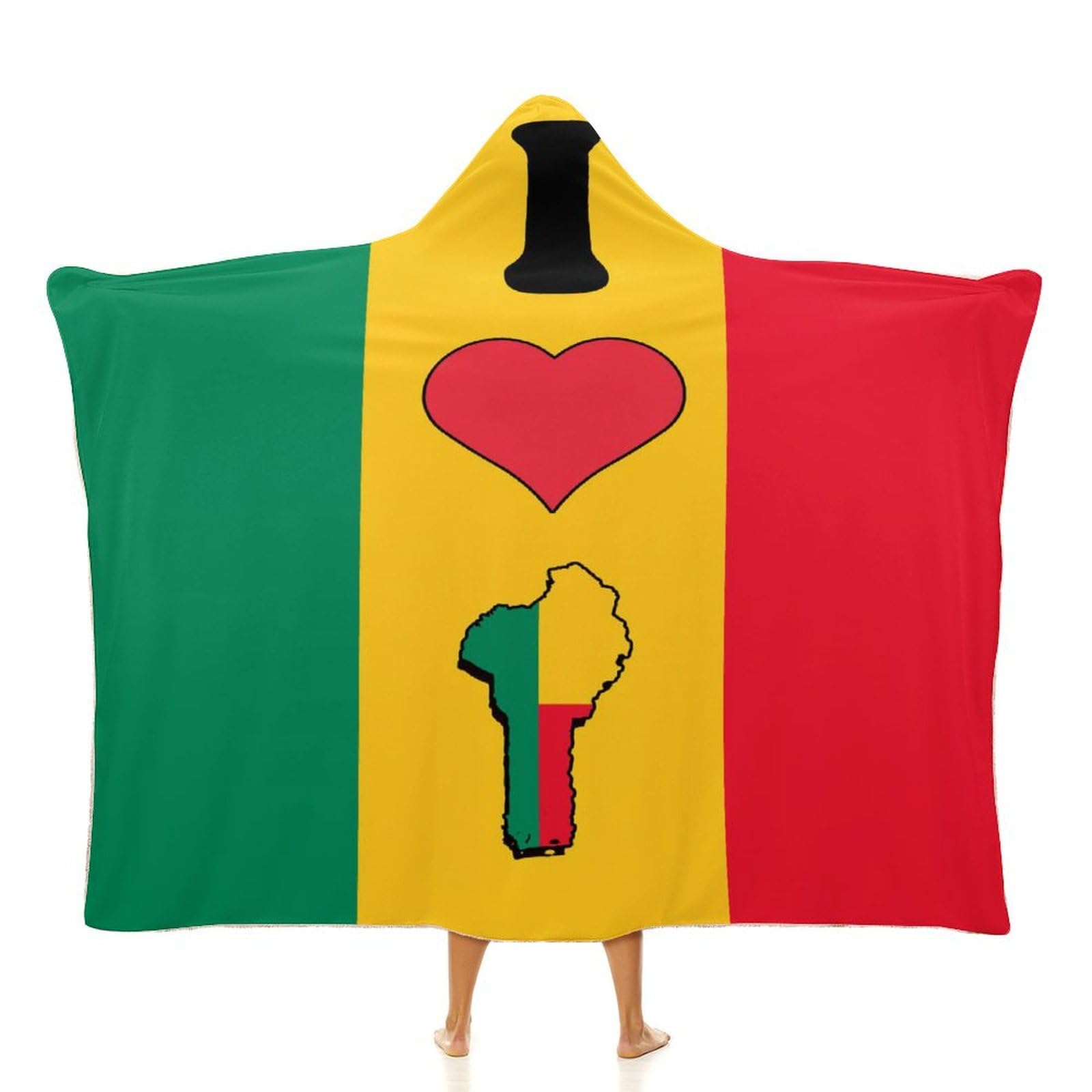 Couverture Bénin portable pour voyage, bureau et moments cocooning à l'école