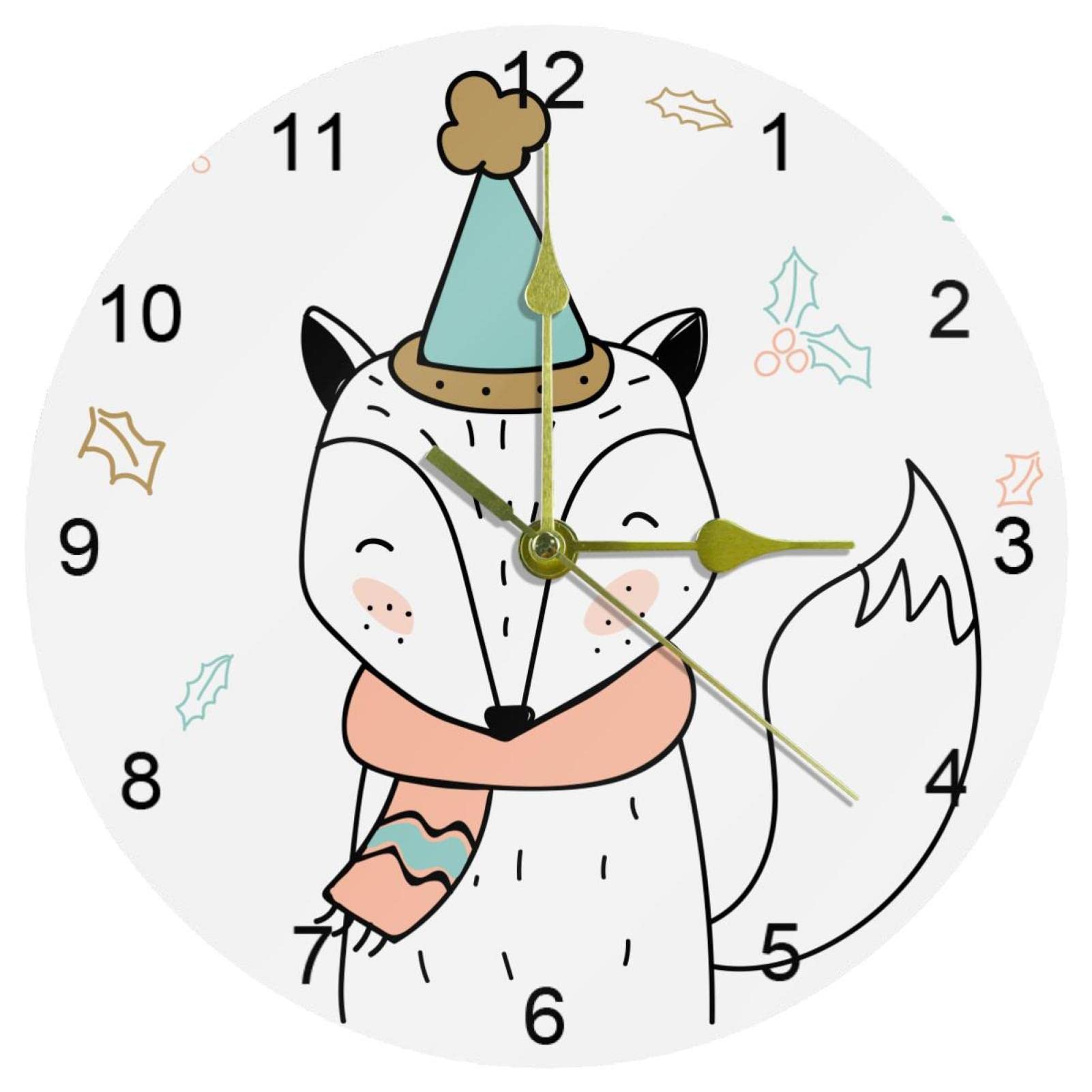 Horloge murale sans tic tac à piles avec chiffres arabes