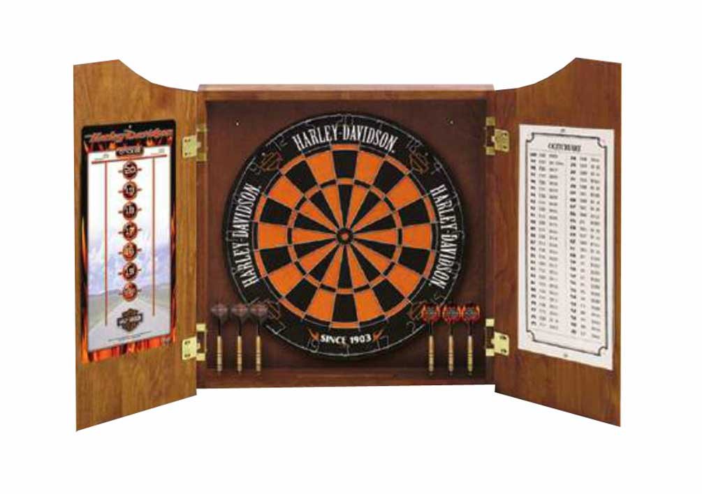 Harley-Davidson 61995 Bar and Shield Dartboard Cabinet Kit