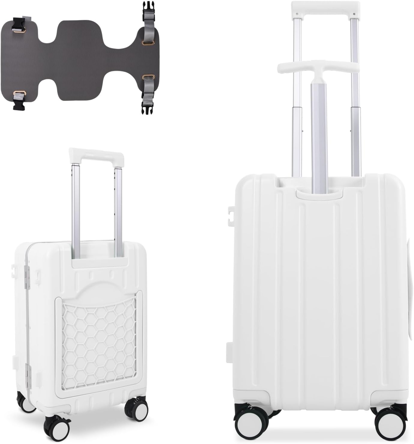 Apelila 20” Ride On Luggage with Seat Carry On Suitcase Luggage, with TSA Approved Lock and Aircraft Grade Aluminum Frame, 360° Silent Wheels and Waterproof Storage for Kids&Adults