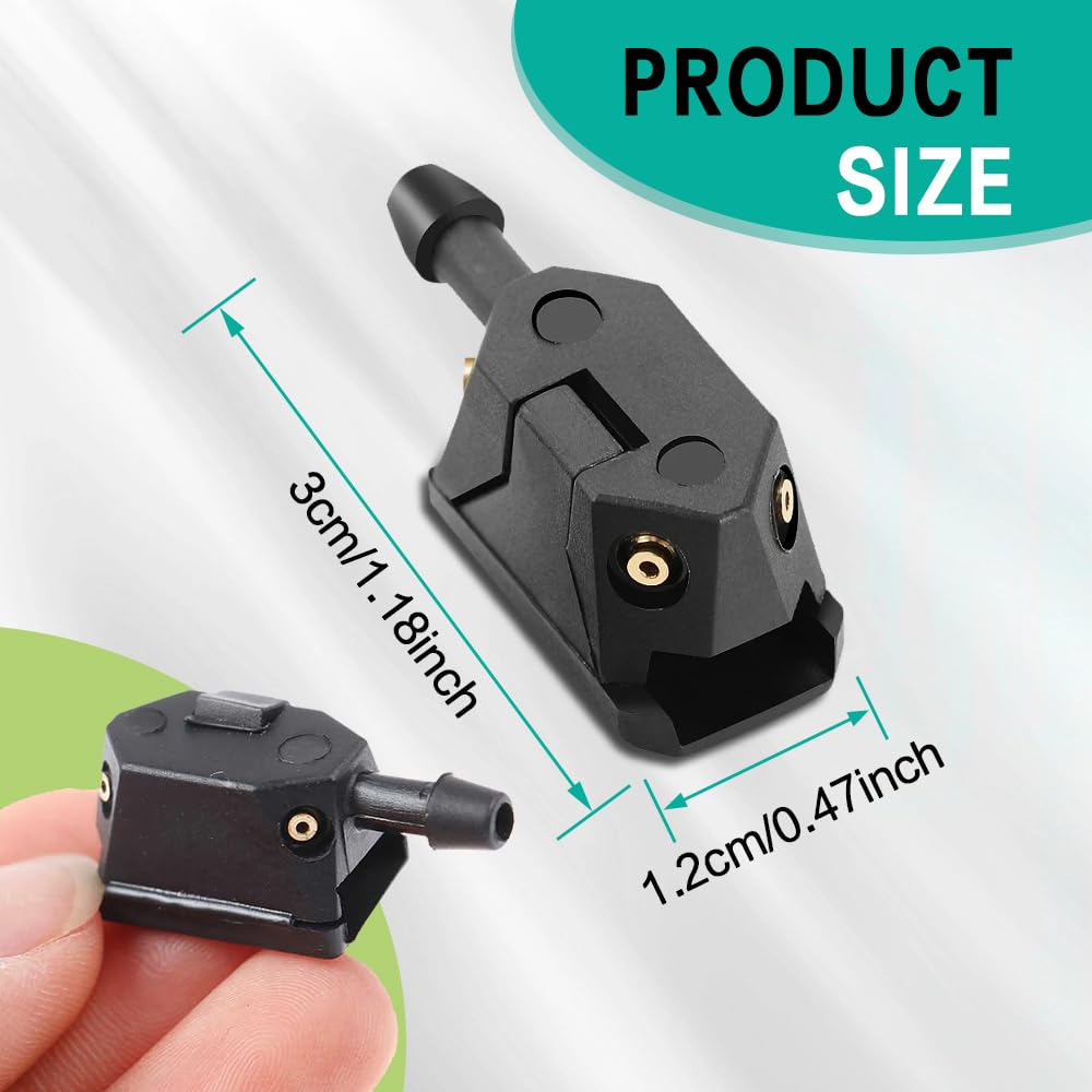 Universal Adjustable Windshield Wiper Washer Nozzle - Dual Hole Spray Jet For Most Cars