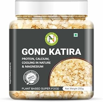 NatureVit Pure Gond Katira 1Kg (Edible Almond Gum) | High Cooling Properties | Natural Tragacanth Gum Superfood | Calcium · Magnesium · Protein