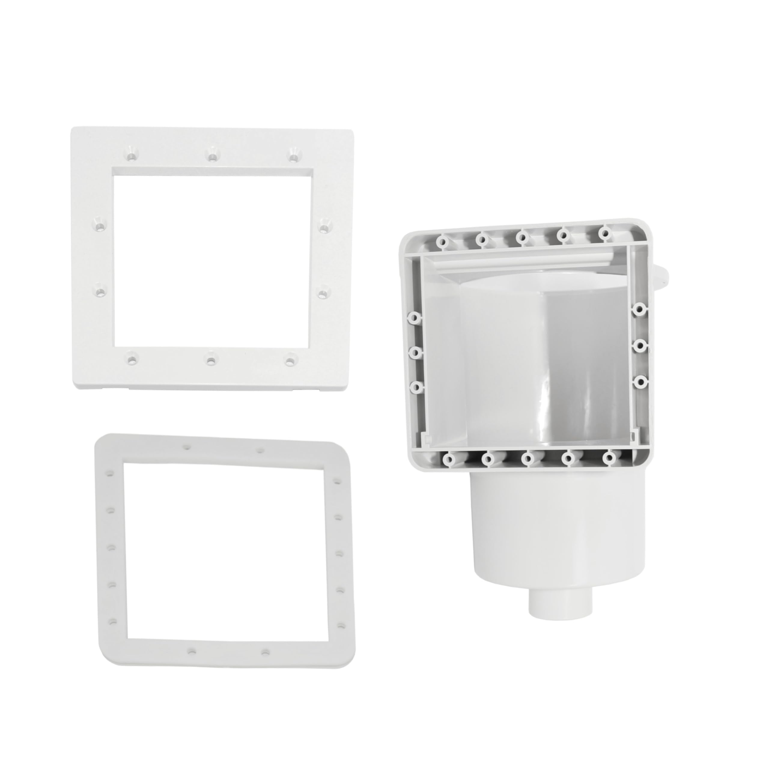 HAF® Juego completo de skimmer empotrable para la piscina, incluye boquilla de entrada, junta, conexión de manguera de 32/38 mm, cierre de invierno y otros accesorios. Calidad: fabricado en Europa