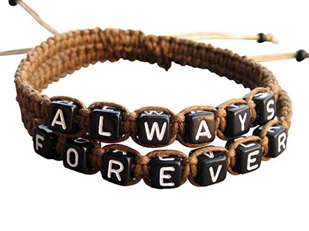 Couple Bracelet Always Forever in Love Bracelet Boyfriend and Girlfriend Jewelry