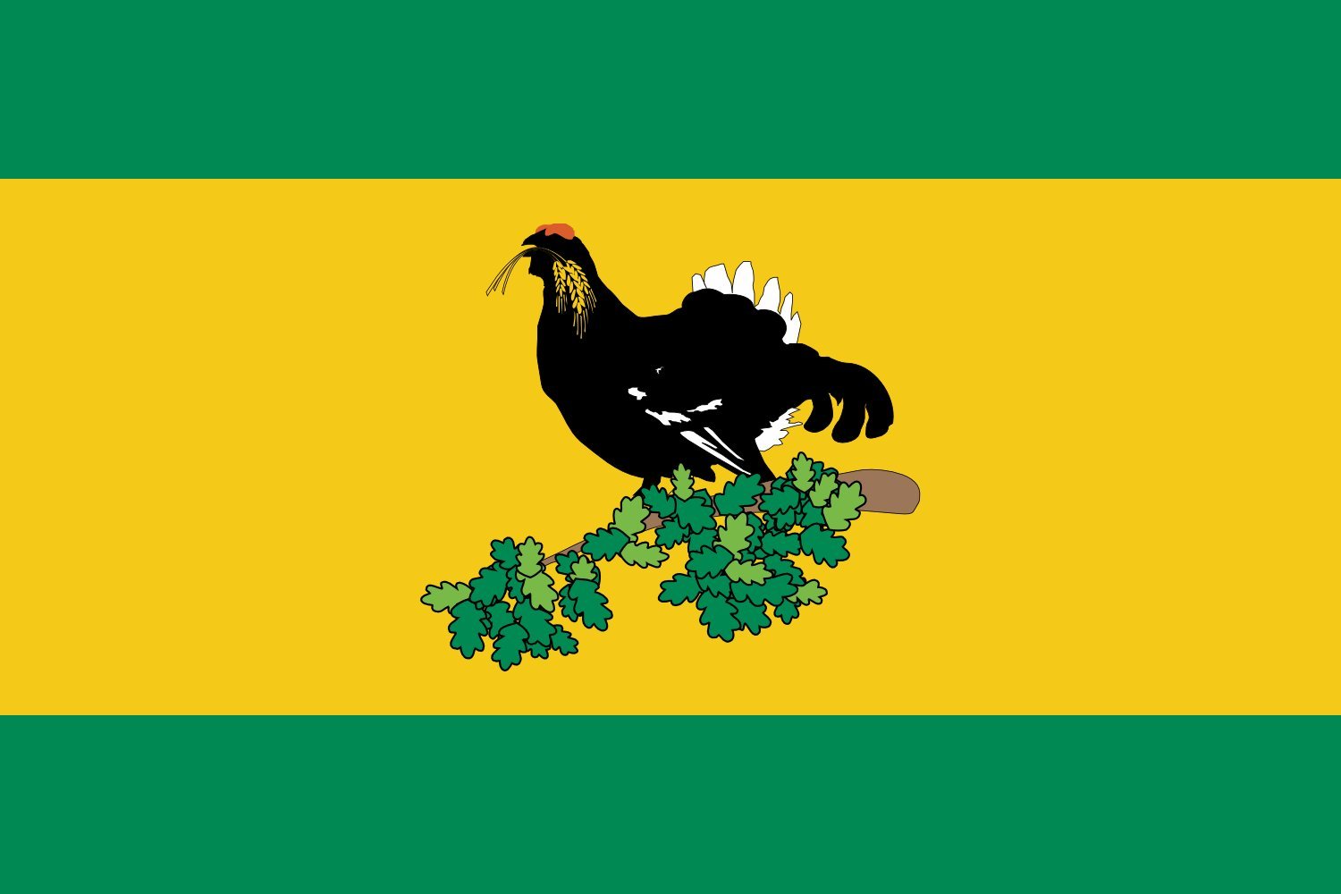 Drapeau Kaltasinsky rayon pour décorer vos événements de la Bachkortostan