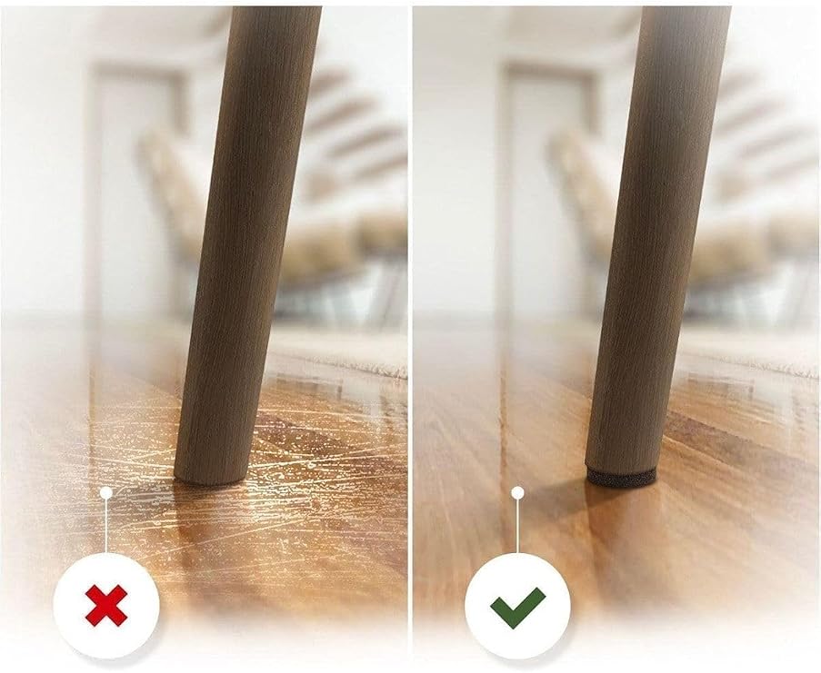 Siyah Keçe 50 Adet 1,8 Cm Yapışkanlı Sandalye, Masa, Koltuk Altı Parke Koruma Keçesi
