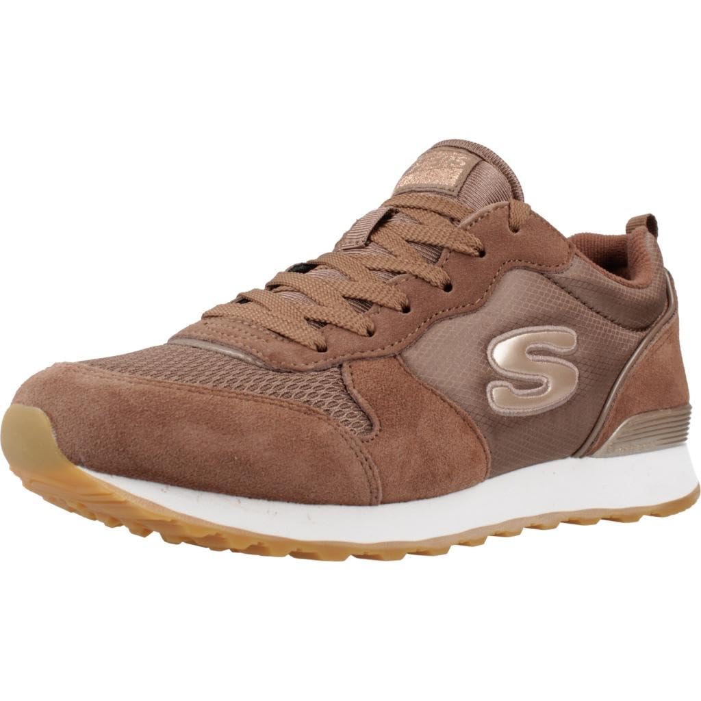Skechers Women's OG 85 Goldn Gurl Trainer, Brown, 5 UK