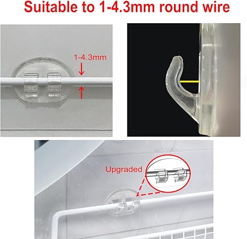 Miniatura 3 de Gancho adhesivo de repuesto para regadera, 8 unidades, calcomanías adhesivas resistentes sin perforaciones para estantes de ducha, cesta,