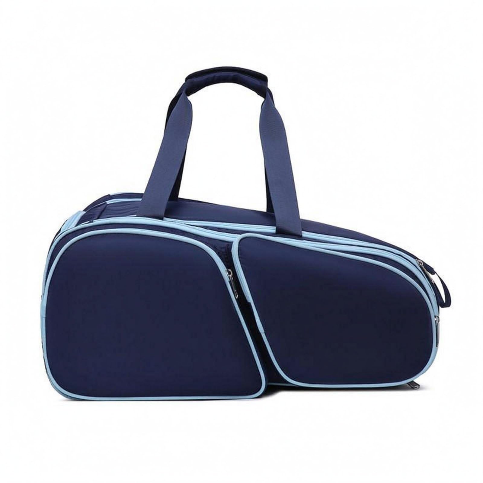 Borsa Racchette Tennis Scomparti con Cerniera Custodia Racchette Badminton Manici Doppi Borsa Tennis