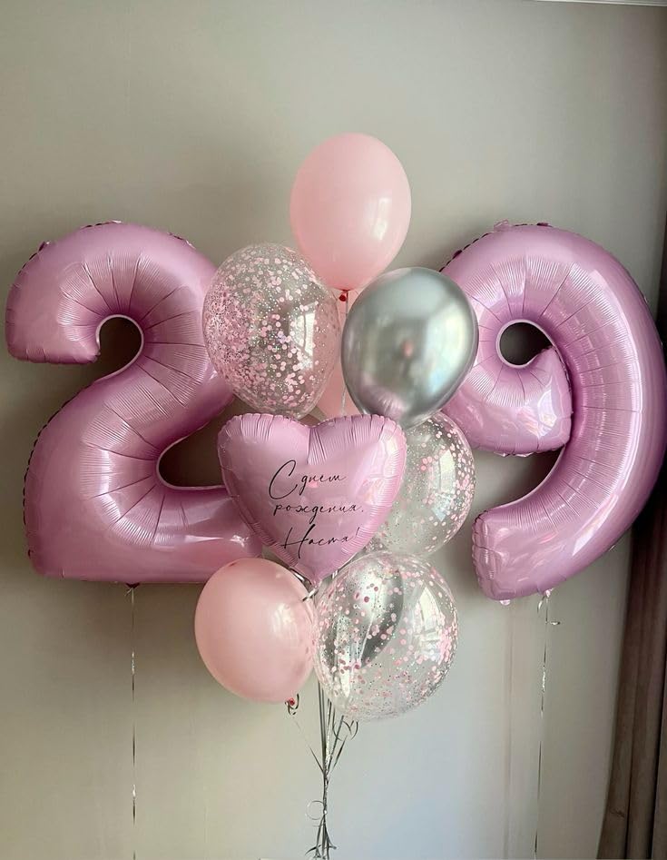Image of 9 Balloon Numbers Birthday Decorations, 40In Pink Balloons for Men Women | Eye-catching Appearance, Perfect Decorative Centerpieces, Convenient Self-sealing Structure, Widely for Various Occasions