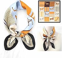 Vista 217 de FONYVE - Pañuelo de satén sedoso de tamaño mediano para mujer, cuadrado, 27.5 x 27.5 pulgadas