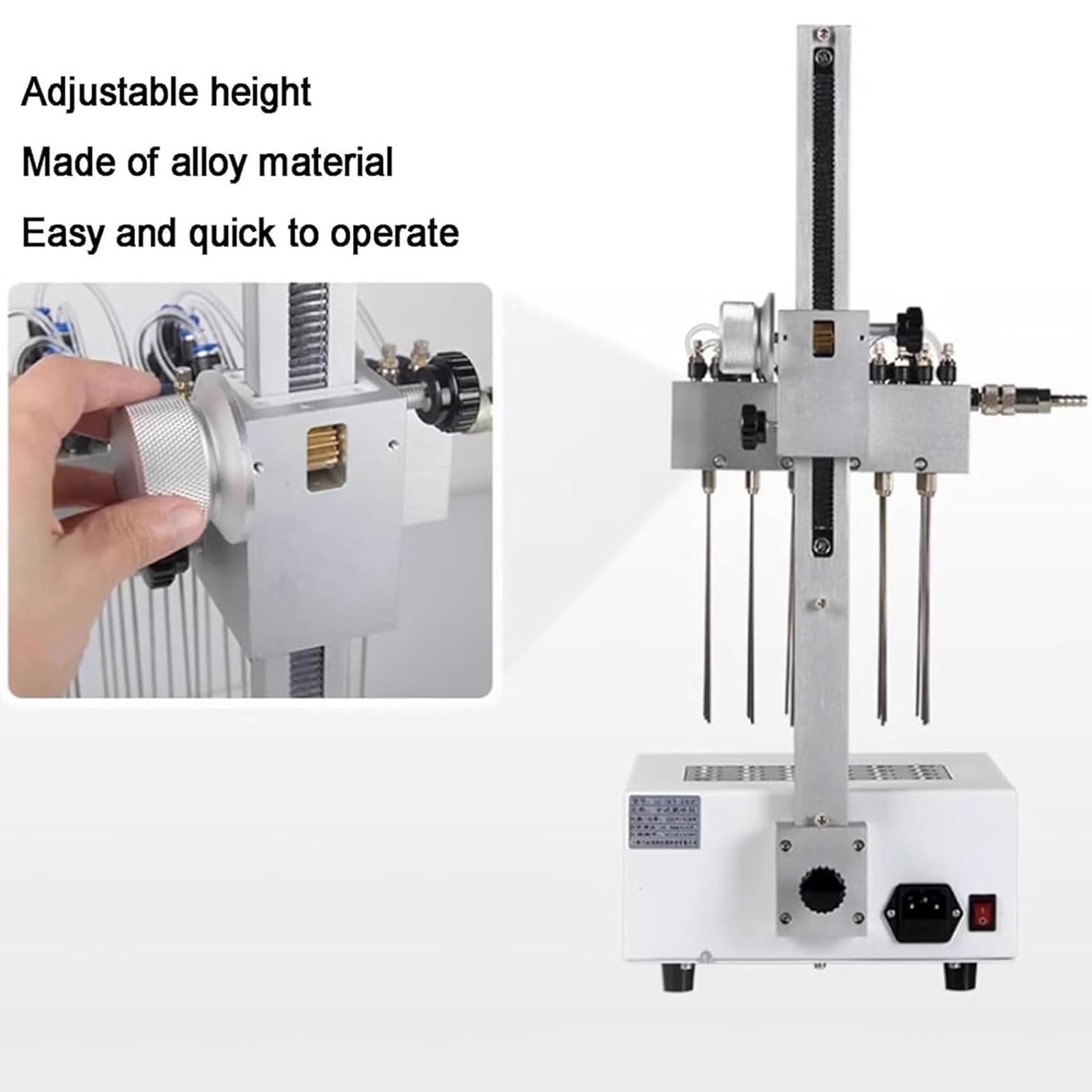 Concentrador de muestra de nitrógeno, altura ajustable, ajustes de tiempo y temperatura, evaporador de muestras de laboratorio de 12 agujeros, conector de cobre