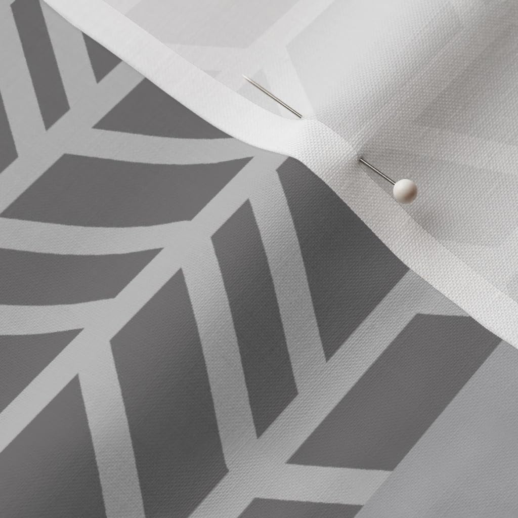 Spoonflower Fabric - Wholecloth Quilt Rotated Coral Grey Patchwork Deer Arrows Woodgrain Printed on Petal Signature Cotton Fabric by The Yard - Sewing Quilting Apparel Crafts Decor