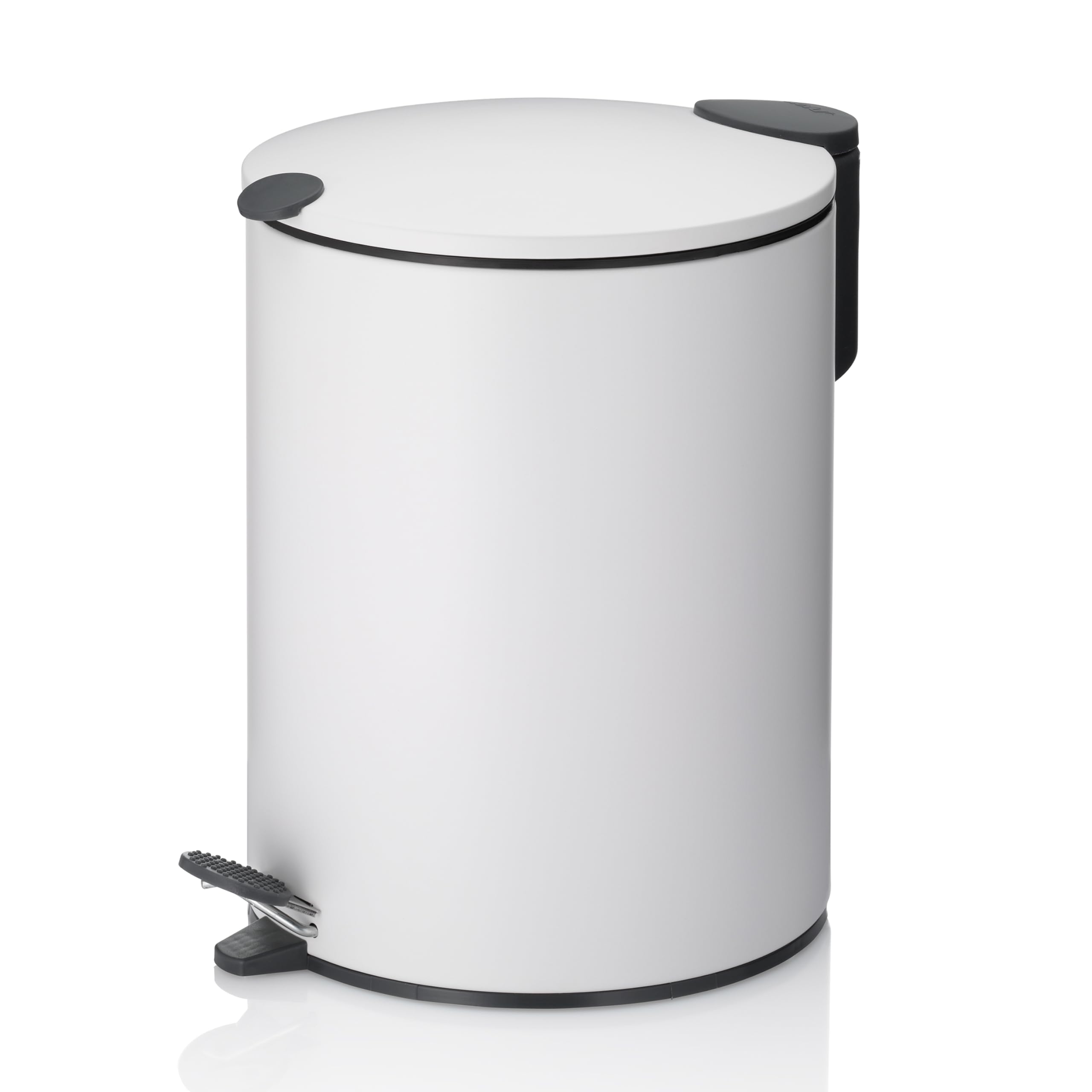 kela 23701 Cosmetic Bin with Inner Bucket 5 L Silent Closing Metal Mats White