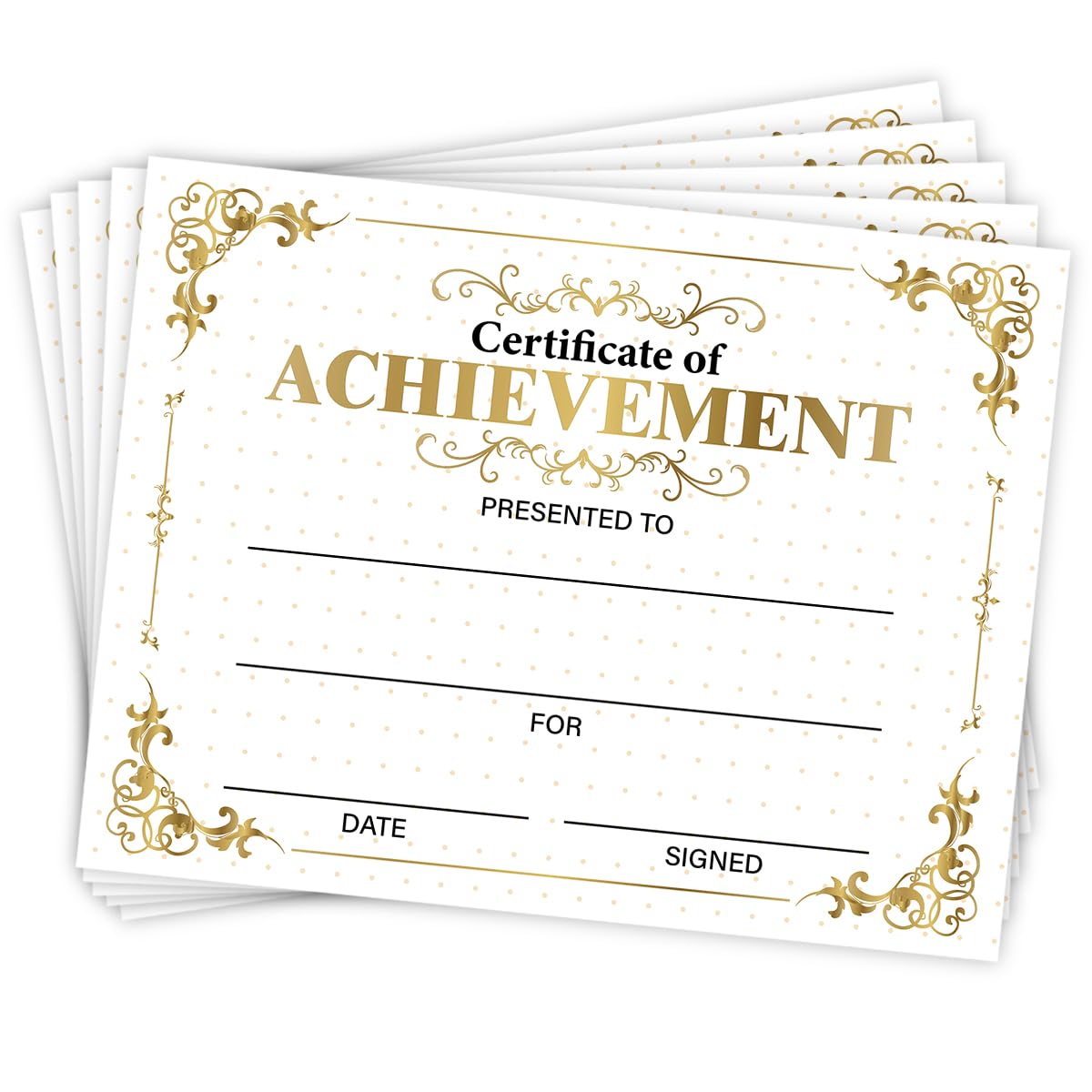 25PCS Certificate of Achievement Awards, Training Course Certificates of Completion, Course Completion Certificate for Teachers Employees School