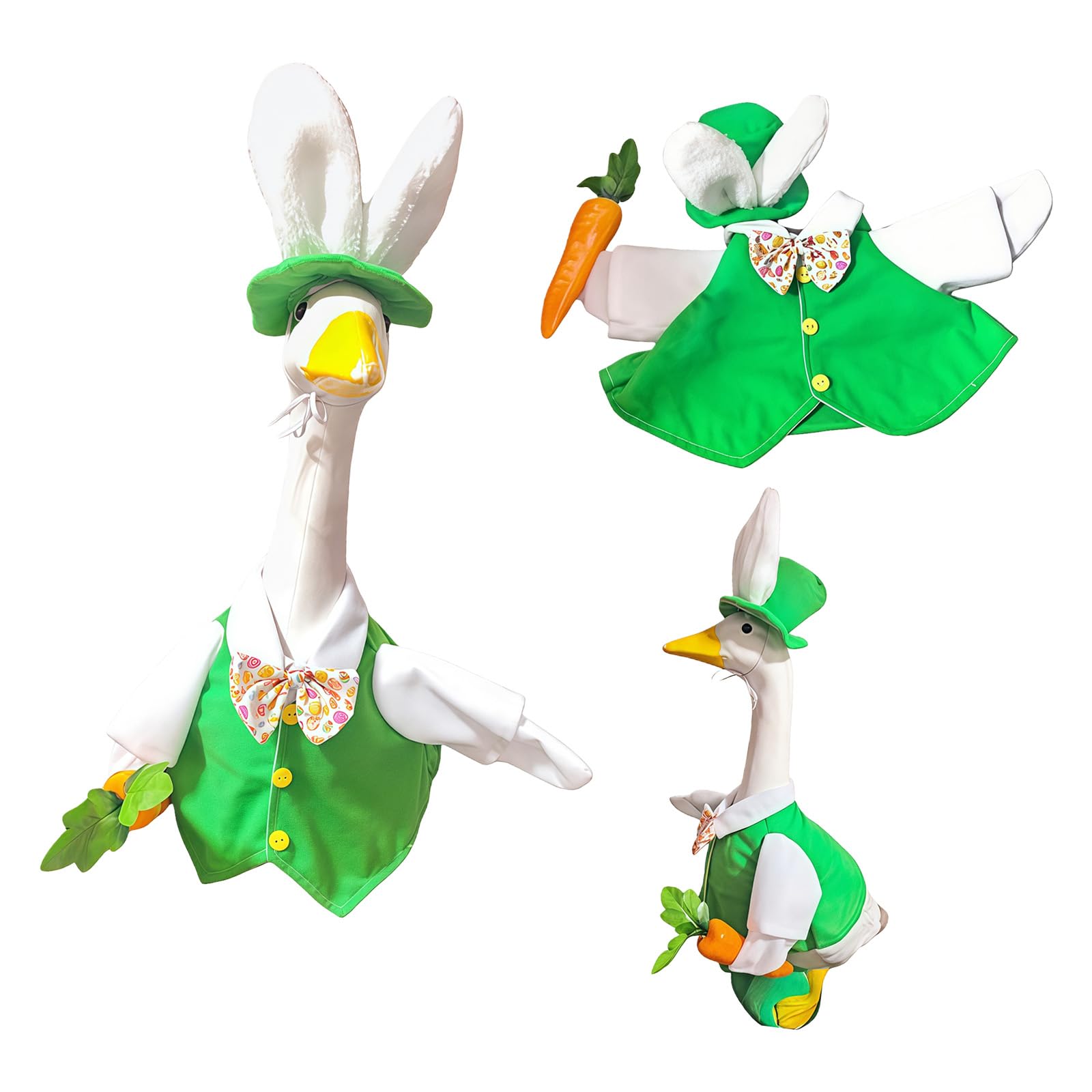 Kalttoy Unique Geese Set Green Waistcoat Outfit Outdoor Geese Dress for Annual Gatherings and Home Embellishment Celebratory Attire