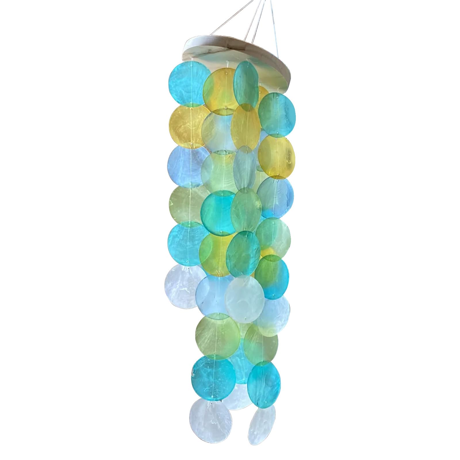 IWind Chimes Color Shell Wind Chimes Outdoor Coastal Type Great for Garden or Patio Decoration