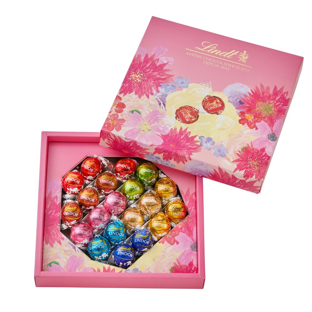 【 Lindt 公式】リンツ チョコレート リンドール ブーケボックス サマー ギフト 20個入 ショッピングバッグM付