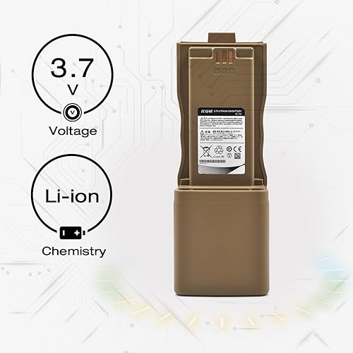 Miniatura 9 de ROWSHEP Paquete de 2 baterías de iones de litio BL-152 de 3.7 V 12 Ah de gran capacidad de repuesto para Walkie Talkie táctico Baofeng AR-152 con