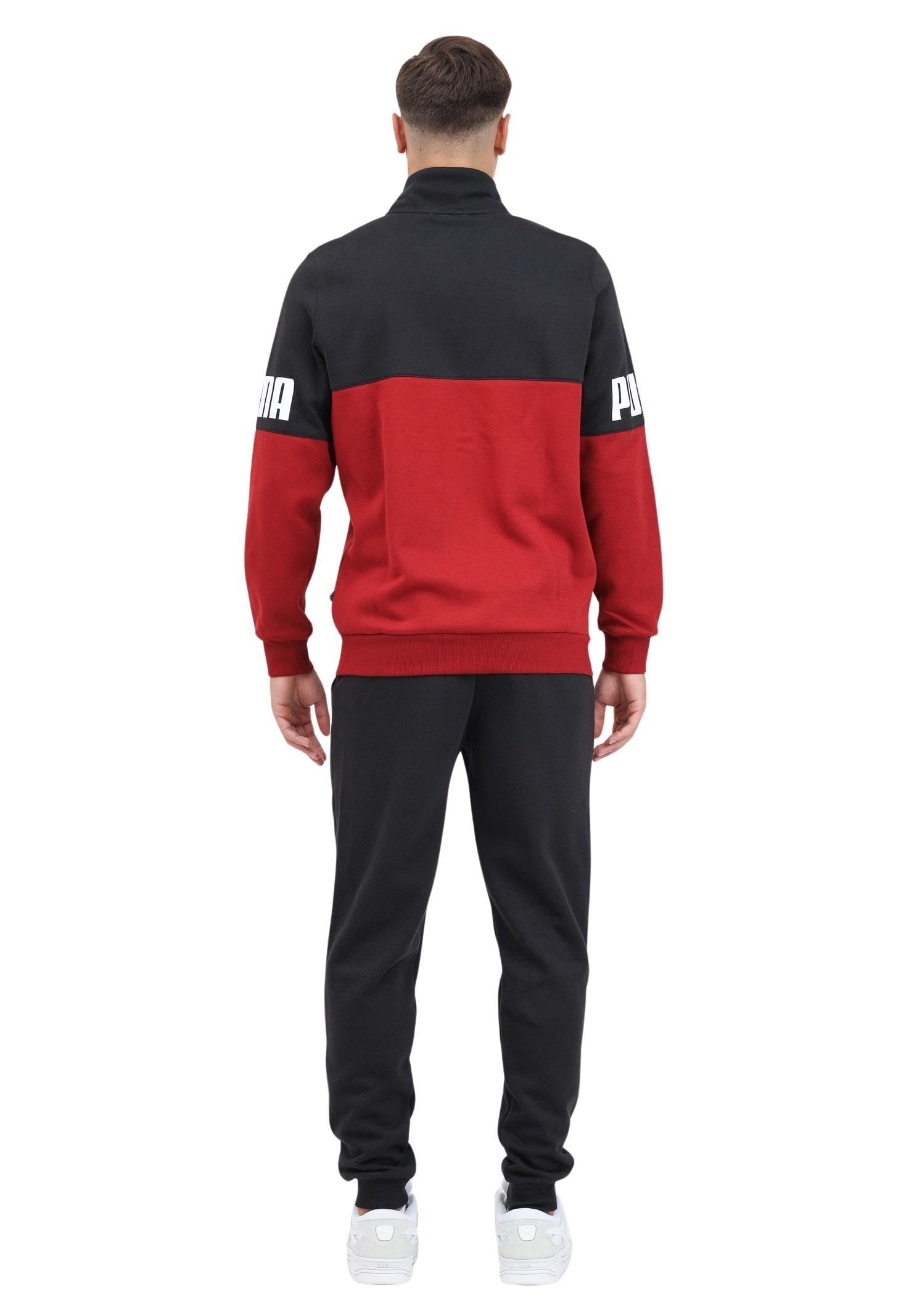 PUMA Tuta Power nera e rossa da uomo XS