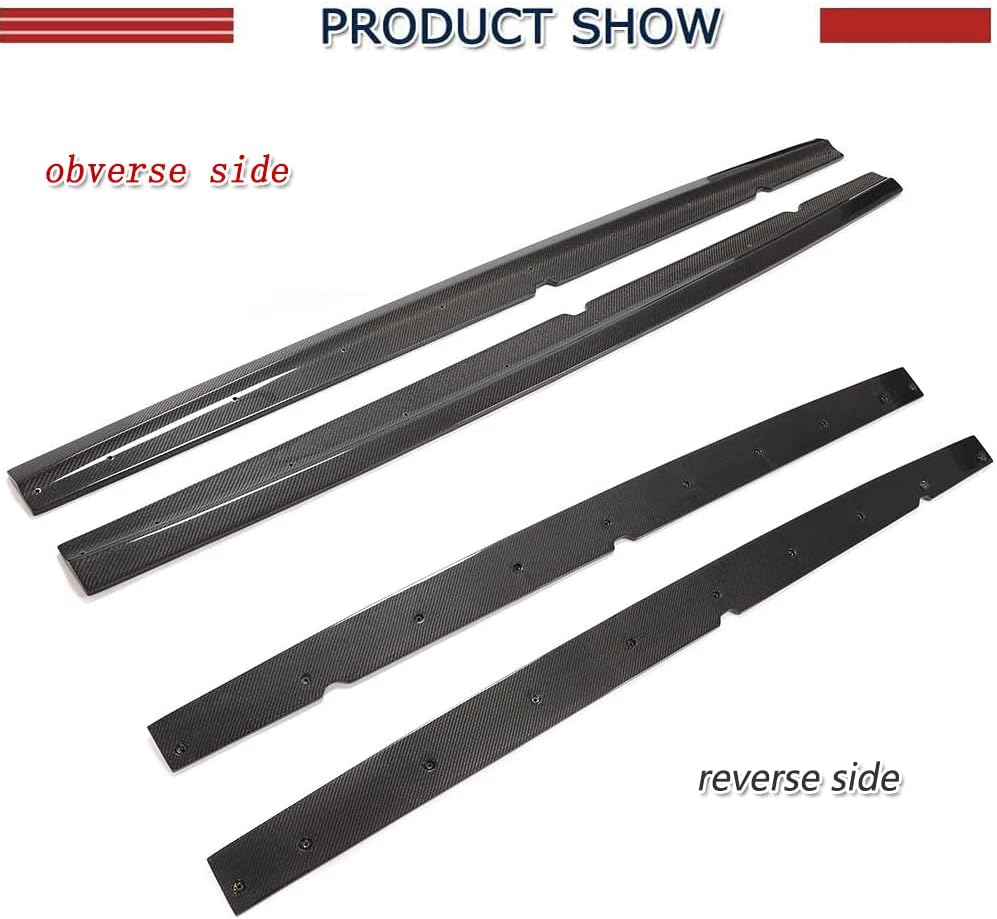 Real Carbon Fiber Side Skirts Trims Fits for Volkswagen VW Golf 6 VI MK6 R20 2010-2013 Black Car Side Skirt Extension Rocker Panel Splitters Factory Outlet