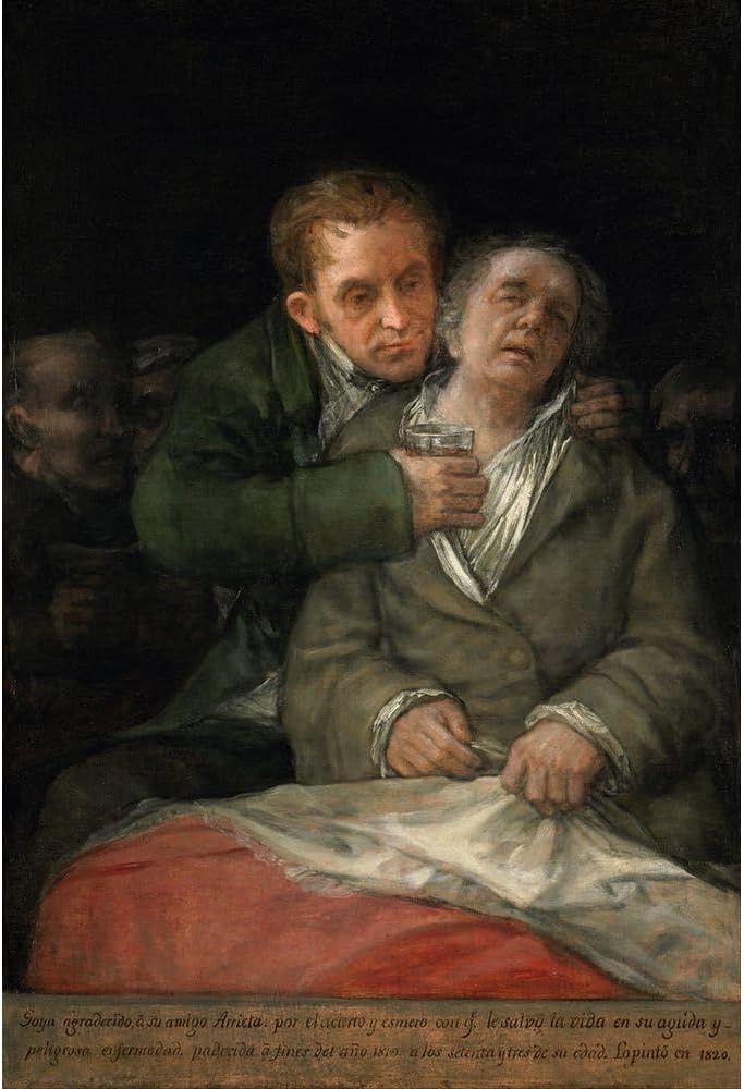 ArtDirect Self-portrait with Doctor Arrieta 1820 Unframed Art Print Giclee Poster by Goya, Francisco - Ready for Framing with Customization Sizes: 7x10, 9x14, 14x20, 19x28, 24x35, 33x48, and 41x60 Inches