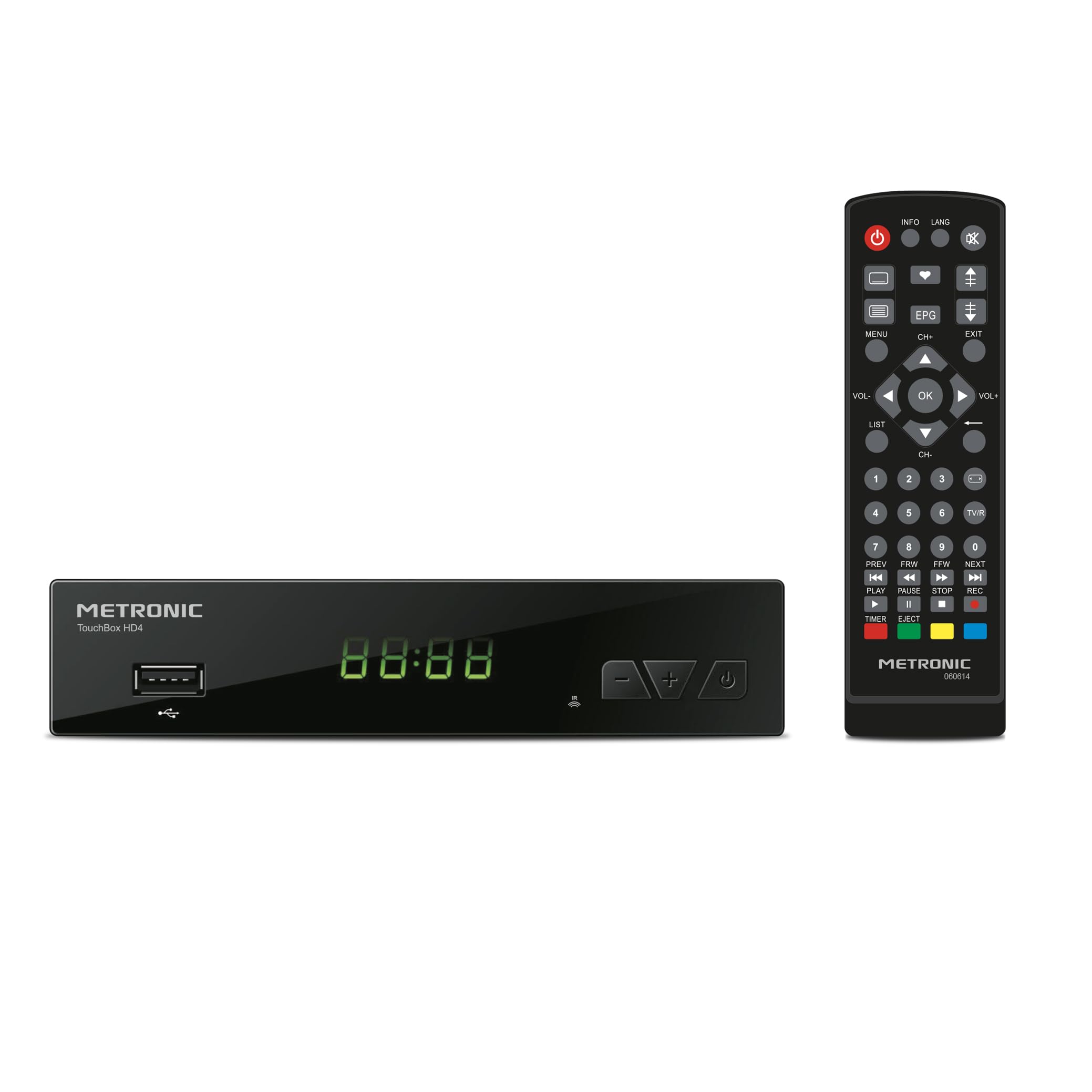 Metronic Décodeur Satellite Numérique TNT HD Touchbox HD4 / chaînes HD gratuites et l’Ensemble des chaînes étrangères gratuites/HDMI Démodulateur, Récepteur, Boitier, Tuner, Enregistreur TV - 441376