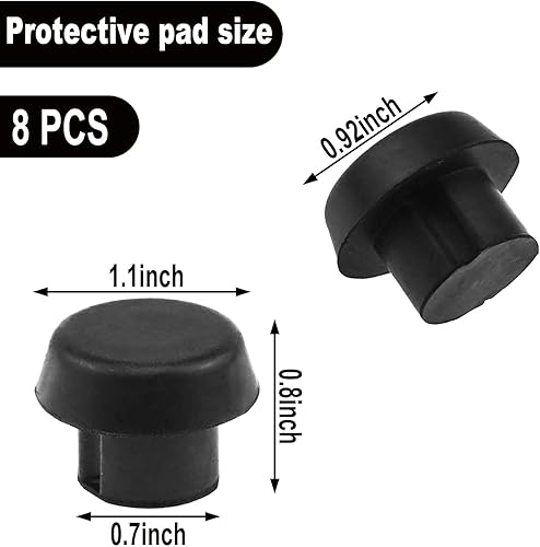 Miniatura 2 de SHENGYIYISHENG Tapón de la cubierta inferior del taco de billar, almohadilla de protección del enchufe inferior del taco de la piscina americana,