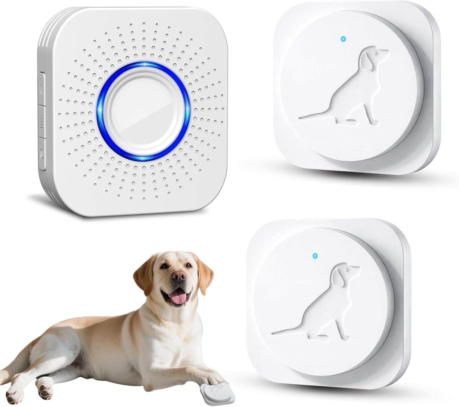 Yoiilifee Wireless Dog Doorbell for Potty Training - 1000FT Range, IP65 Waterproof Touch Button, 20 Melodies, Adjustable Volume (2-Pack)