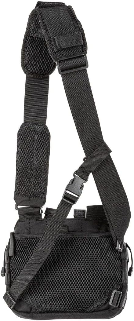 5.11 Tactical Sling Ammo Bag, 2-Banger Pistol Case Crossbody Shoulder Pack, Black, Style 56180ABR