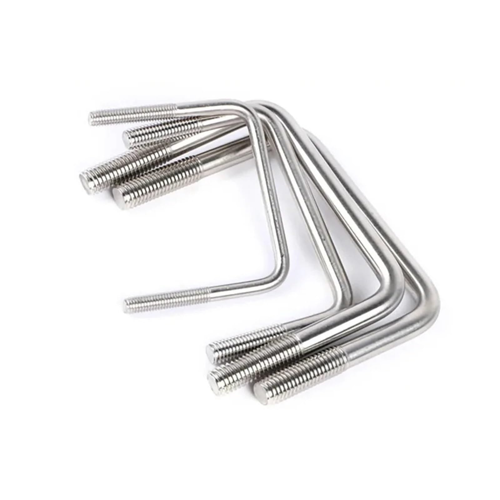 Lot 2 collier U angle inox 304, argenté, plusieurs tailles