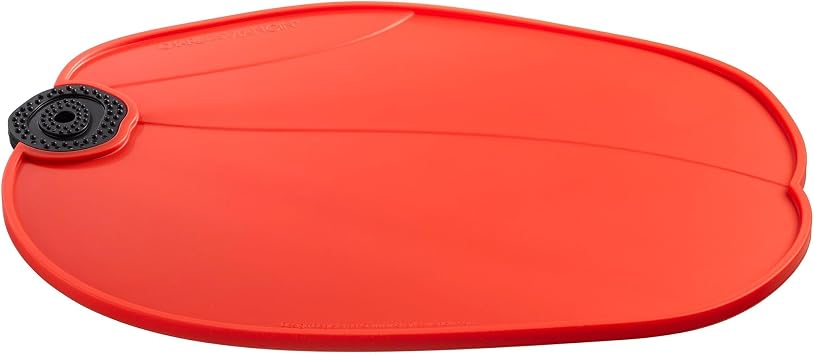 Charles Viancin Large Silicone Cutting Board Poppy Design Flexible Cutting Mat 12 x 16 Inches