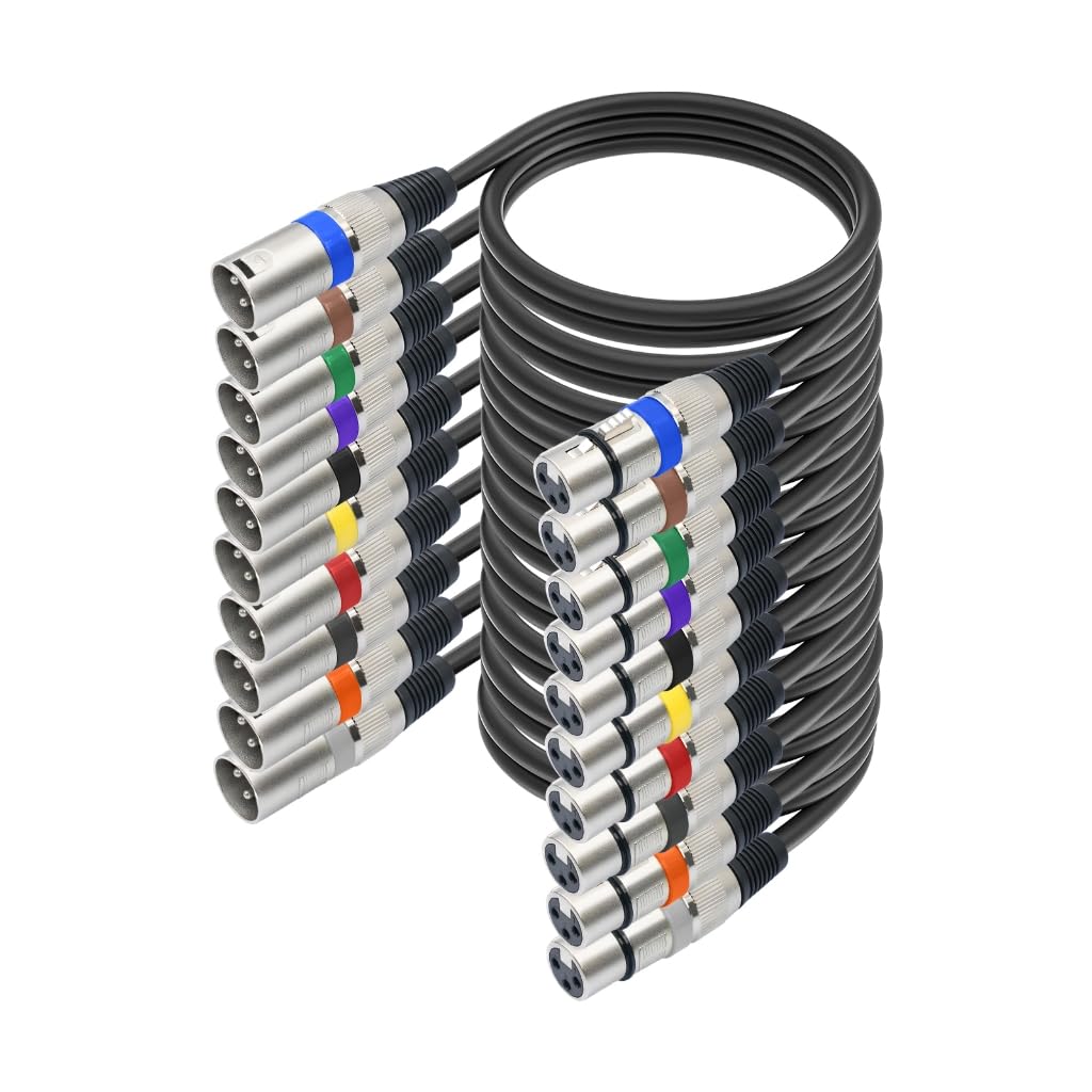 10 szt. 3-pinowy kabel mikrofonowy męski na żeński 3-pinowy kabel głośnikowy 3-pinowy