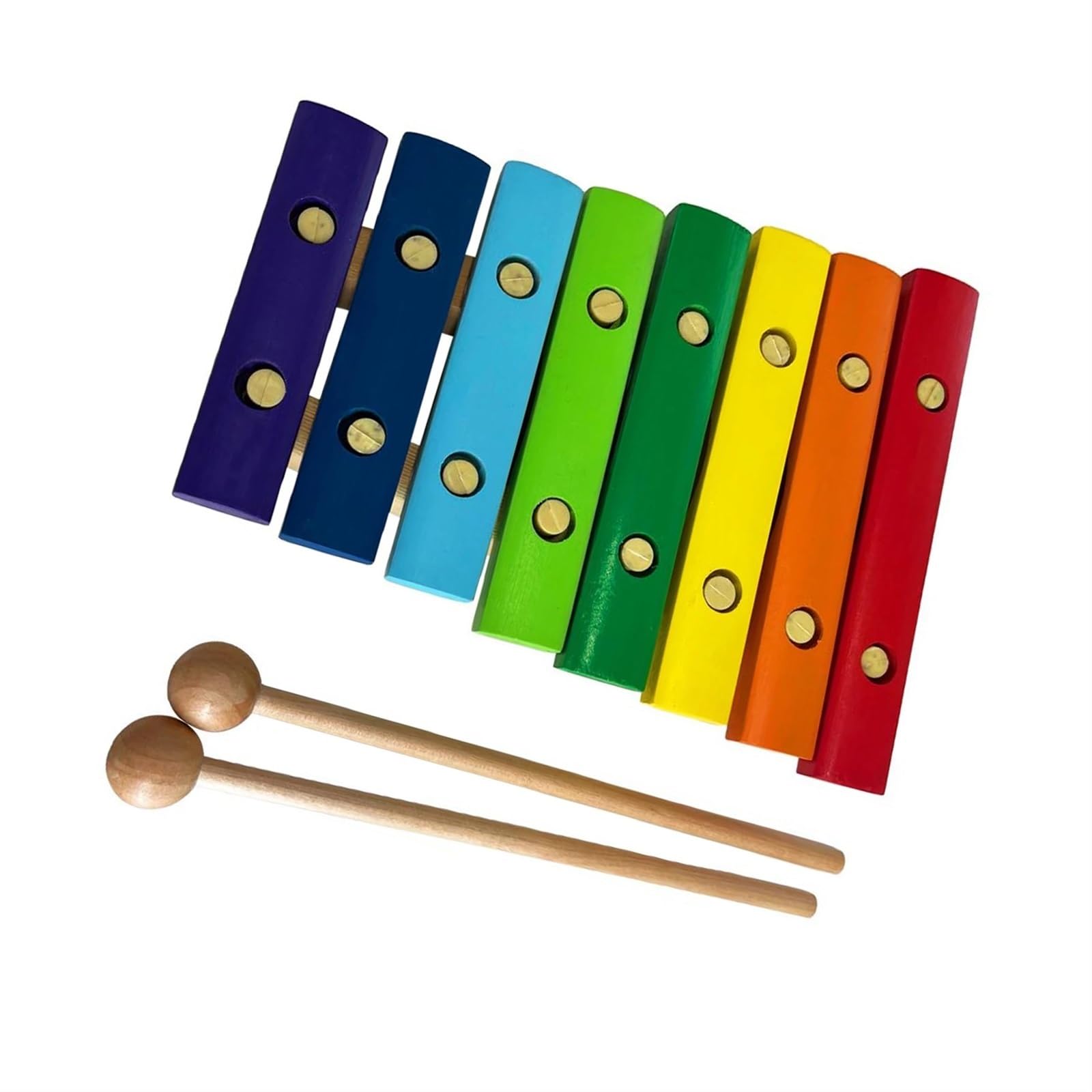 Xilófono Xilófono De Madera De 8 Notas Instrumento Musical Con 2 Mazos De Madera Xilófono De Teclas Coloridas De Madera De Abedul