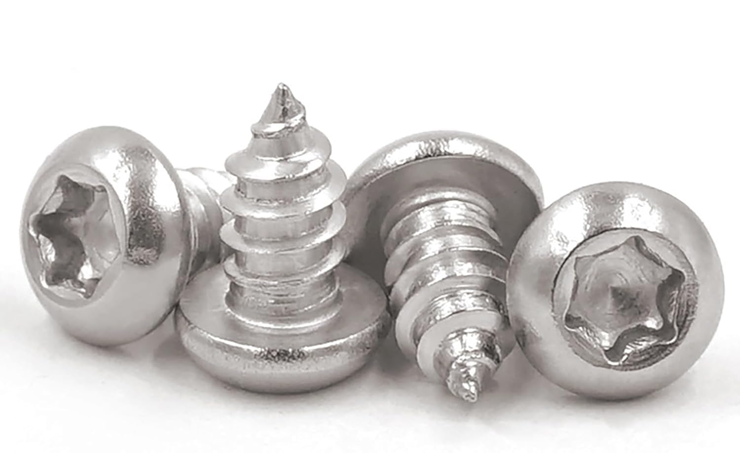 M3*6mm Torx Blechschrauben, Rundkopfschraube, Edelstahl 304, selbstbohrende Holzschrauben (100 Stück)