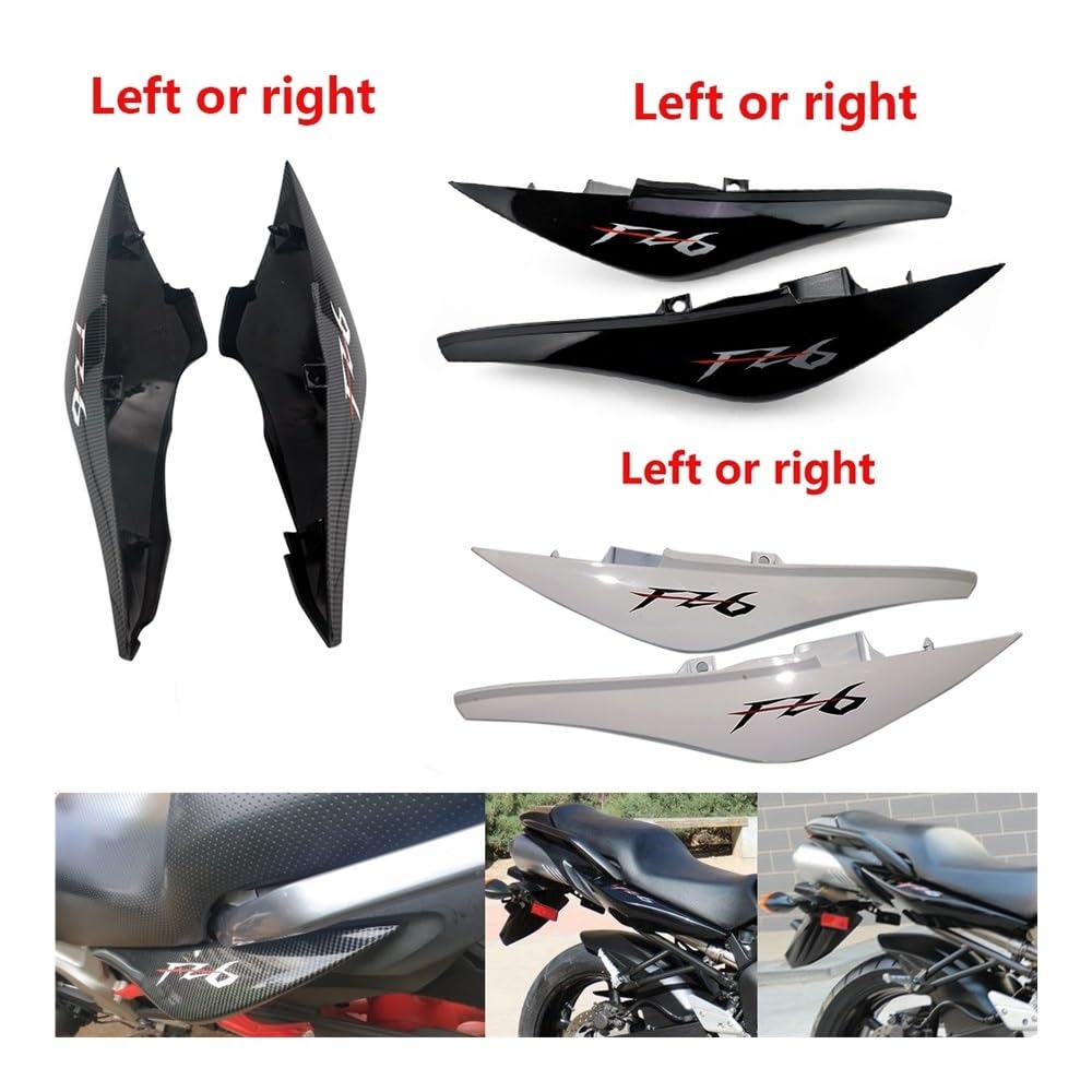 cubierta carenado lateral Carenado Lateral Izquierdo Y Derecho Para Motocicleta, Cubierta De Asiento Trasero Superior Para FZ6 FZ6-N FZ-6N FZ 6N 2004 2007 2008 2009 FZ6N