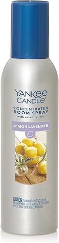 Yankee Candle Spray concentrado para habitación de limón, lavanda, ambientador en aerosol neto, 1.5 onzas (1.52oz)