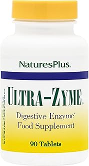 NaturesPlus UltraZyme - 120 mg Ox Bile, Pancreatin, Betaine HCl, Bromelain, Lactase and Probiotic Complex- Maximum Strength Digestive Enzyme Supplement - 90 Tablets