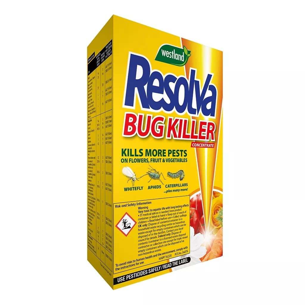 Resolva Bug Killer Liquid Concentrate 250ml, Garden Insect Killer for Fruit, Vegetables, Flowers & Ornamental Plants