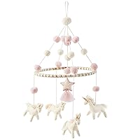 Vista 2 de Mud Pie Cuna de bebé conejito móvil, blanco