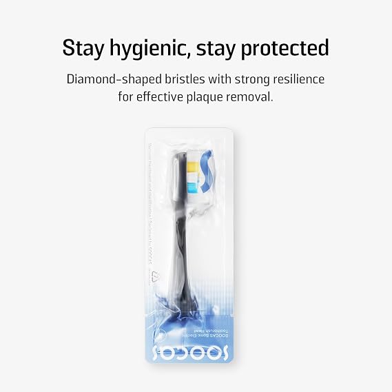 Soocas Multiclean Classic Clean Electric Toothbrush Replacement Heads, Compatible with Both NEOS II and NEOS II Ultra, 2 Brush Heads, Medium Bristles, Dark Violet