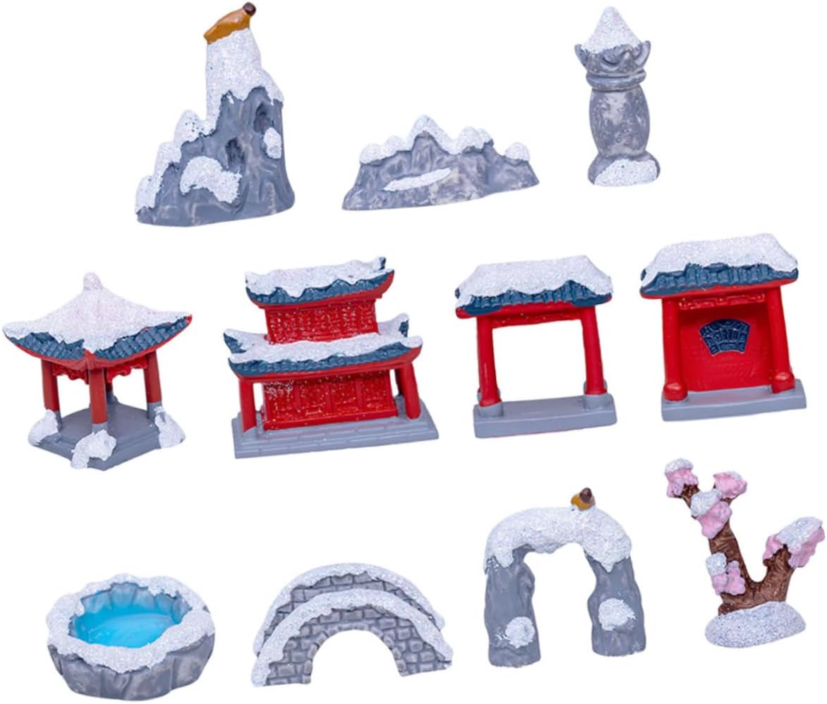 ABOOFAN 11pcs Resin Landscaping Miniature Retro Ornament for DIY Decor