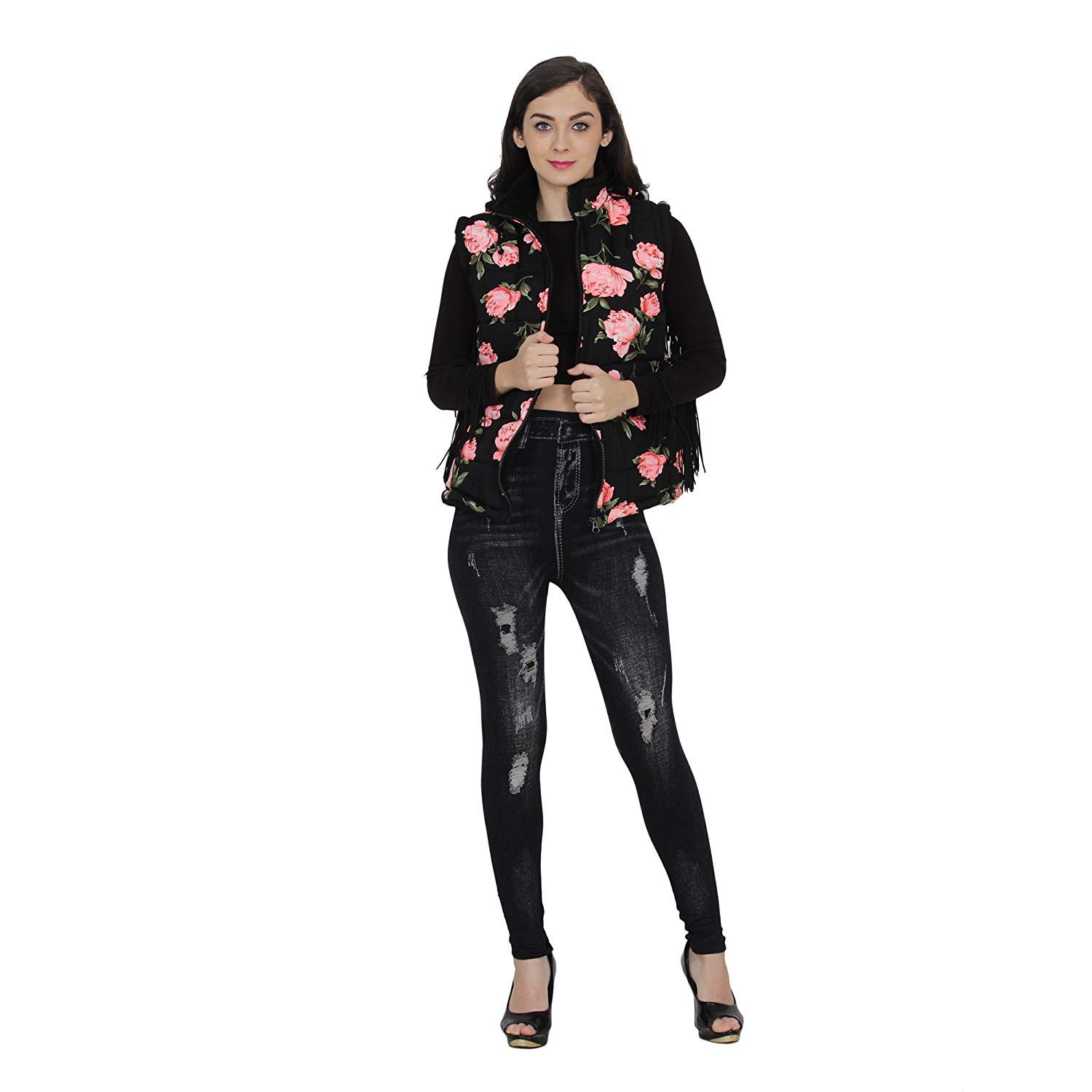 v3e Kid's Girl's Winter Wears Full Sleeve Hooded Jacket-picture-21
