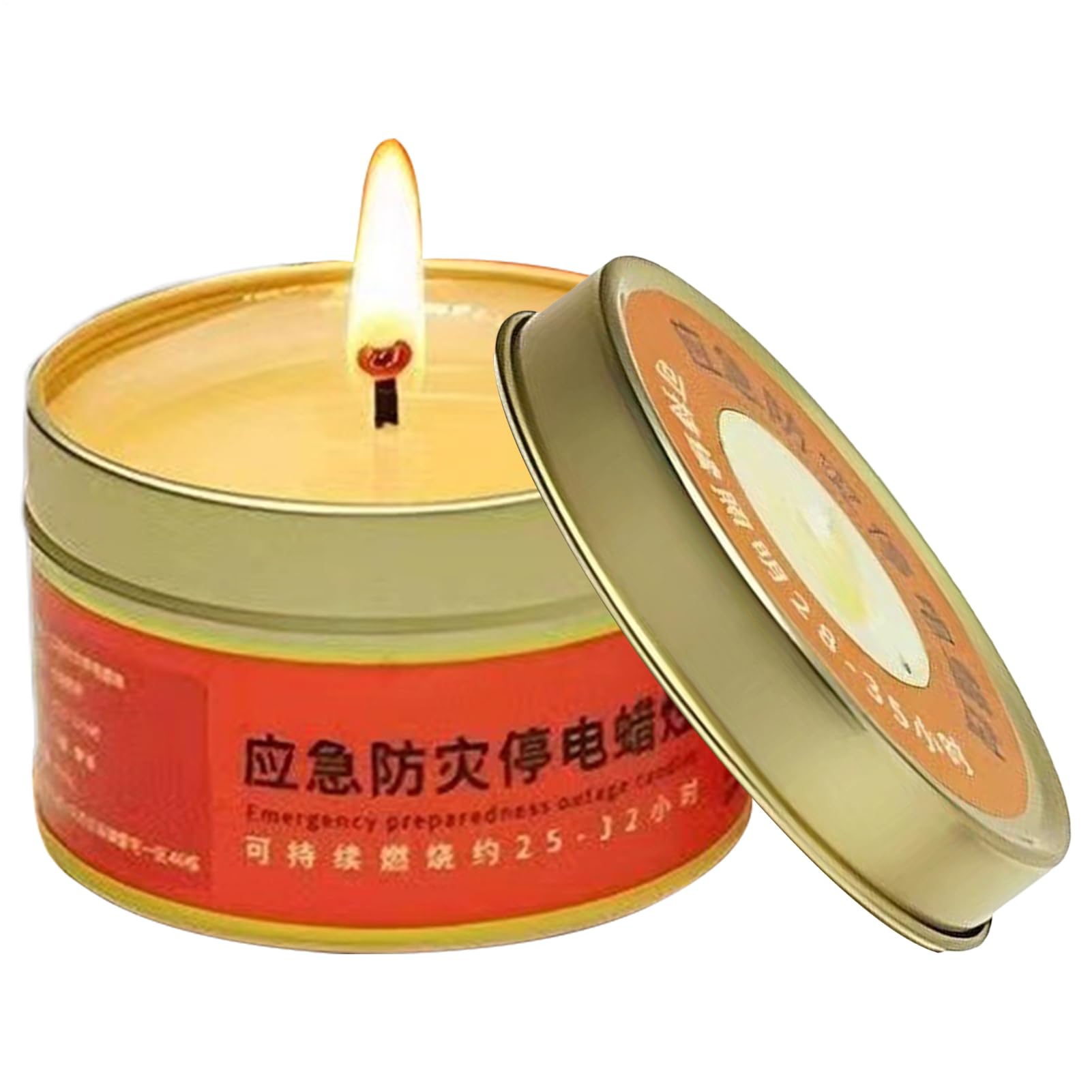 Velas de Cera de Larga Duración - Velas para Acampar de Combustión Lenta, de 25-32 Horas para Cortes de Luz, de Cera Sin Humo, para Acampar y Senderismo